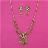 Antique Pearl Pendant Set With Matte Gold Plating