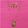 Antique Pearl Pendant Set With Matte Gold Plating
