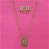 Antique Pearl Pendant Set With Matte Gold Plating