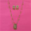 Antique Pearl Pendant Set With Matte Gold Plating