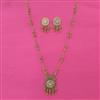 Antique Pearl Pendant Set With Matte Gold Plating