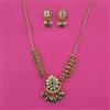 Antique Pearl Pendant Set With Matte Gold Plating