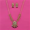 Antique Pearl Pendant Set With Matte Gold Plating