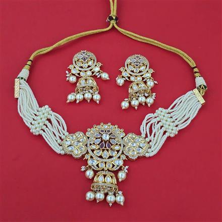 Kundan Choker Necklace With Carat Plating