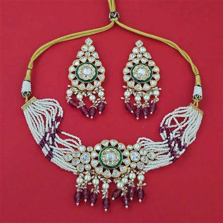 Kundan Choker Necklace With Carat Plating