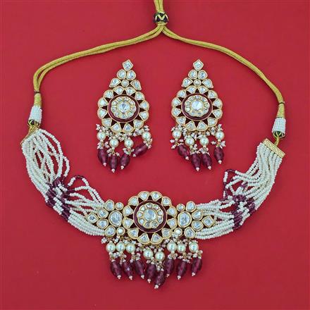 Kundan Choker Necklace With Carat Plating