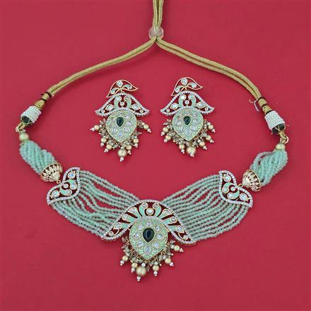 Kundan Choker Necklace with Carat Plating