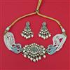 Kundan Choker Necklace With Mehndi Plating