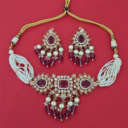 Kundan Choker Necklace with Carat Plating